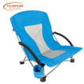 NPOT Rigid arms Low Sling Beach Chair with cup holder